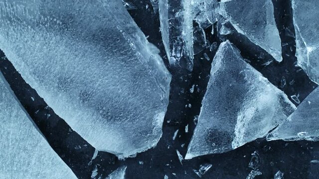 Super Slow Motion Shot of Ice Breaking at 1000 fps.