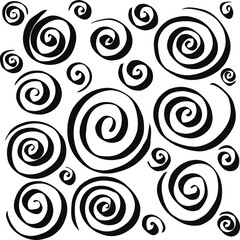 Hand Drawn Circle Swirl Vector