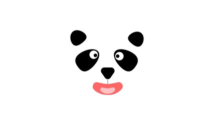 Panda face, minimal design for background and wallpaper