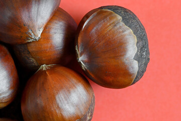 Chestnuts macro shot
