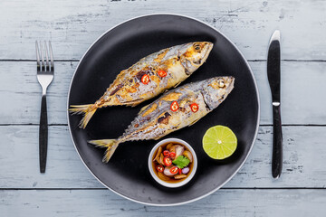 Fried mackerel favorite Thai food
