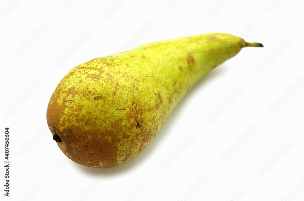 Wall mural Fresh pear fruit isolated on the white background. Healthy lifestyle, food and diet concept. 