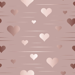 Heart seamless pattern. Repeated elegant marble hearts. Repeating heart texture. Endless hearts. Beautiful background for design wrappings paper, gift wrappers, wallpapers, prints. Vector illustration
