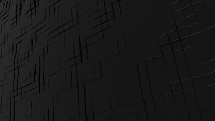 Abstract black cubes background. Concept data technology