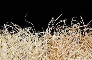 wood slivers, cut from logs, mainly used in packaging