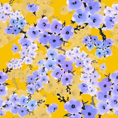 Naklejka na ściany i meble seamless pattern of spring flowers