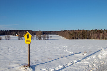 Protected landscape area Germany snow landscape