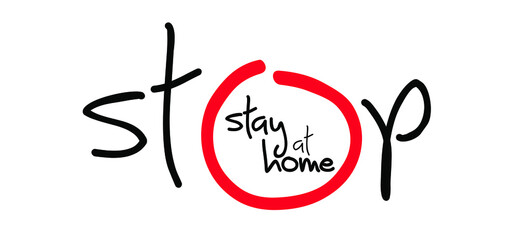 Slogan Stop, No panic, don’t panic for stay at home and stop the spread. Novel coronavirus spreading ( Covid-19 2019-nCoV, Covid-2019 ) Lockdown, Corona virus quote. Social distancing. Vector Pandemi