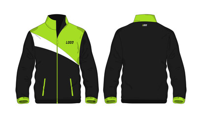 Sport Jacket green and black template for design on white background. Vector illustration eps 10. © Whatever