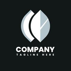 abstract logo, tree and leaves united, simple symbol