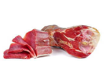 Piece and leg of cured ham . Prshut remains