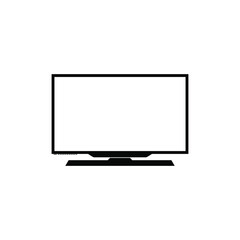 LED TV Monitor Icon Isolated in White Background
