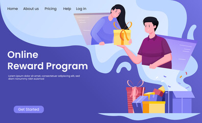 online reward program illustration concept loyalty gift