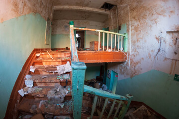 room in an abandoned building