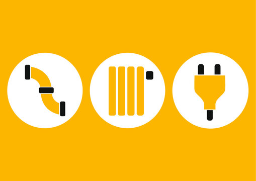 Icons Sanit&auml;r Heizung Elektro