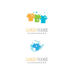 Fototapeta premium Laundry Logo Template vector symbol nature