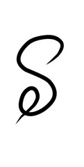 S, alphabet letter design with white background