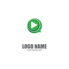 Play Logo Template vector icon illustration design
