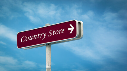 Street Sign to Country Store