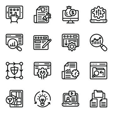 
Set of Web Design Linear Icons
