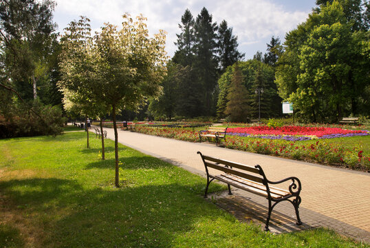 Spa park in Rabka-Zdroj. Poland