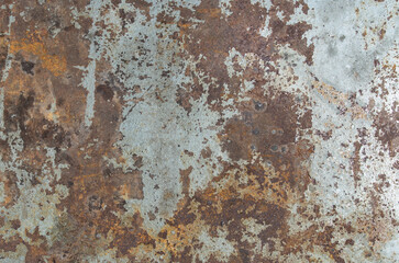 Dark Hard Rust On An Old Sheet Of Metal Texture. Iron Surface Full Area Background Pattern, Rust...