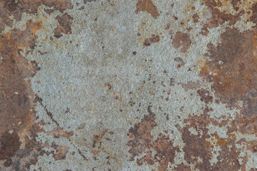 Dark Hard Rust On An Old Sheet Of Metal Texture. Iron Surface Full Area Background Pattern, Rust Surface. Copy space, No focus, specifically.