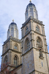 Fototapeta premium Great minster church Zurich, Switzerland.