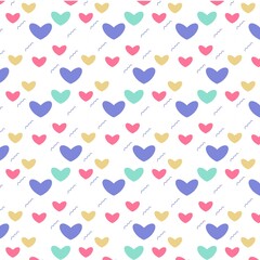 colorful hearts patterned background