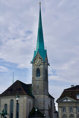 Fototapeta na wymiar Fraumünster church Zurich, Switzerland.