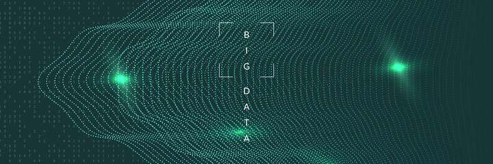 Deep learning concept. Digital technology abstract background. Artificial intelligence and big data. Tech visual for network template. Neural deep learning backdrop.