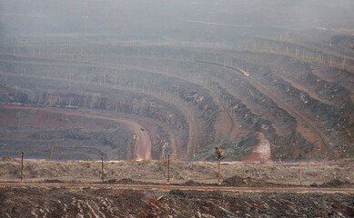 Mikhailovsky iron ore deposit (MGOK) near Zheleznogorsk. Kursk oblast. Russia