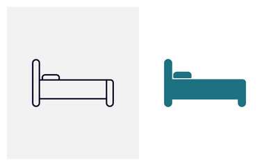 Bed icon vector template, Travel design icon concepts, Creative design