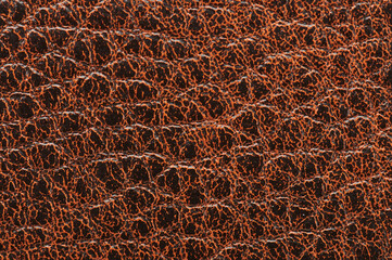 Brown leather texture macro view