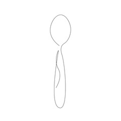 Spoon on white background vector illustration