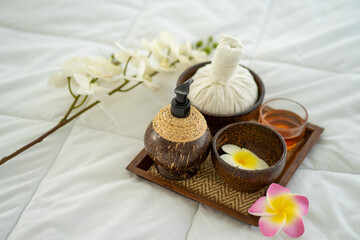 Asian natural spa skin care ingredient and aromatic oil