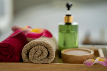 Obraz na płótnie Canvas Asian natural spa skin care ingredient and aromatic oil