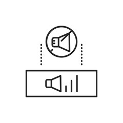 Soundproofing color line icon. Pictogram for web page, mobile app, promo. Editable stroke