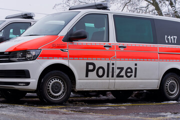 Police cars City Police of Zurich, Switzerland.