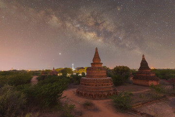 Night time long exposure landscape photography.the milky way