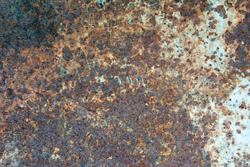 Old rusty sheet of iron background. Steampunk style is a template for design. High quality photo