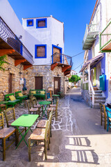 The old village of Chora in Alonnisos island, Greece. 