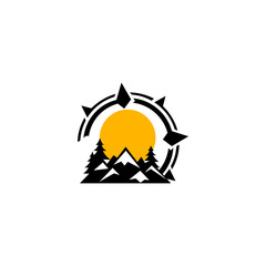 Travel logo. Adventure logo. for greeting cards, posters and t-shirts printing.