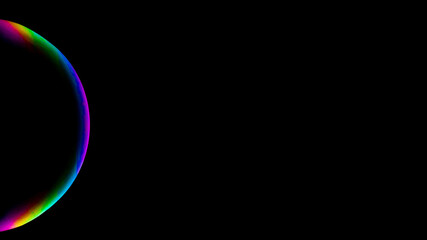 Half soap Bubble Ball abstract background semicircle. Model of Space or planets universe cosmic