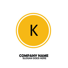 K Initial logo template vector