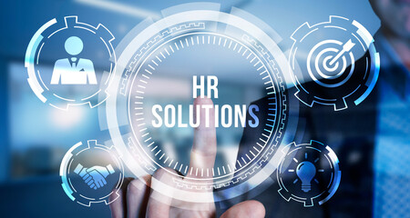 Internet, business, Technology and network concept. Hr Solutions