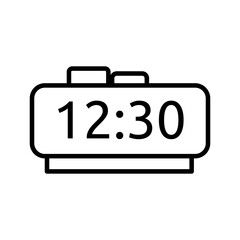 digital watch clock line style icon