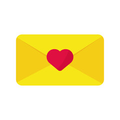 heart love in envelope valentines day icon