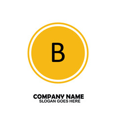 B Initial logo template vector