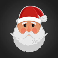 Santa face illustration.